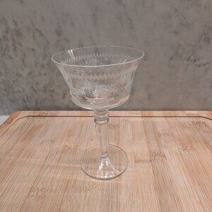 Vintage cocktail glass, champagne glass with design